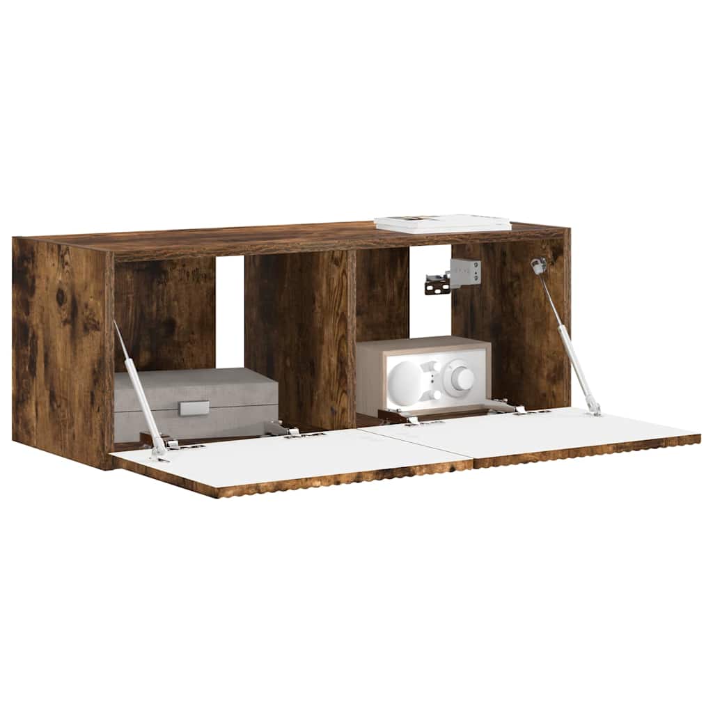 TV Wall Cabinet 78.5 x 31 x 29.5 cm Smoked Oak Engineered Wood