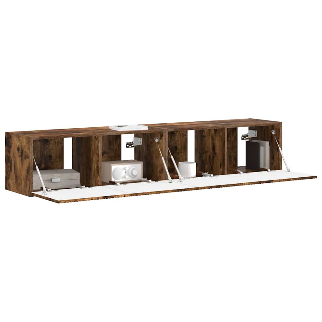 TV Wall Cabinet 2 pcs Smoked Oak 78.5 x 31 x 29.5 cm