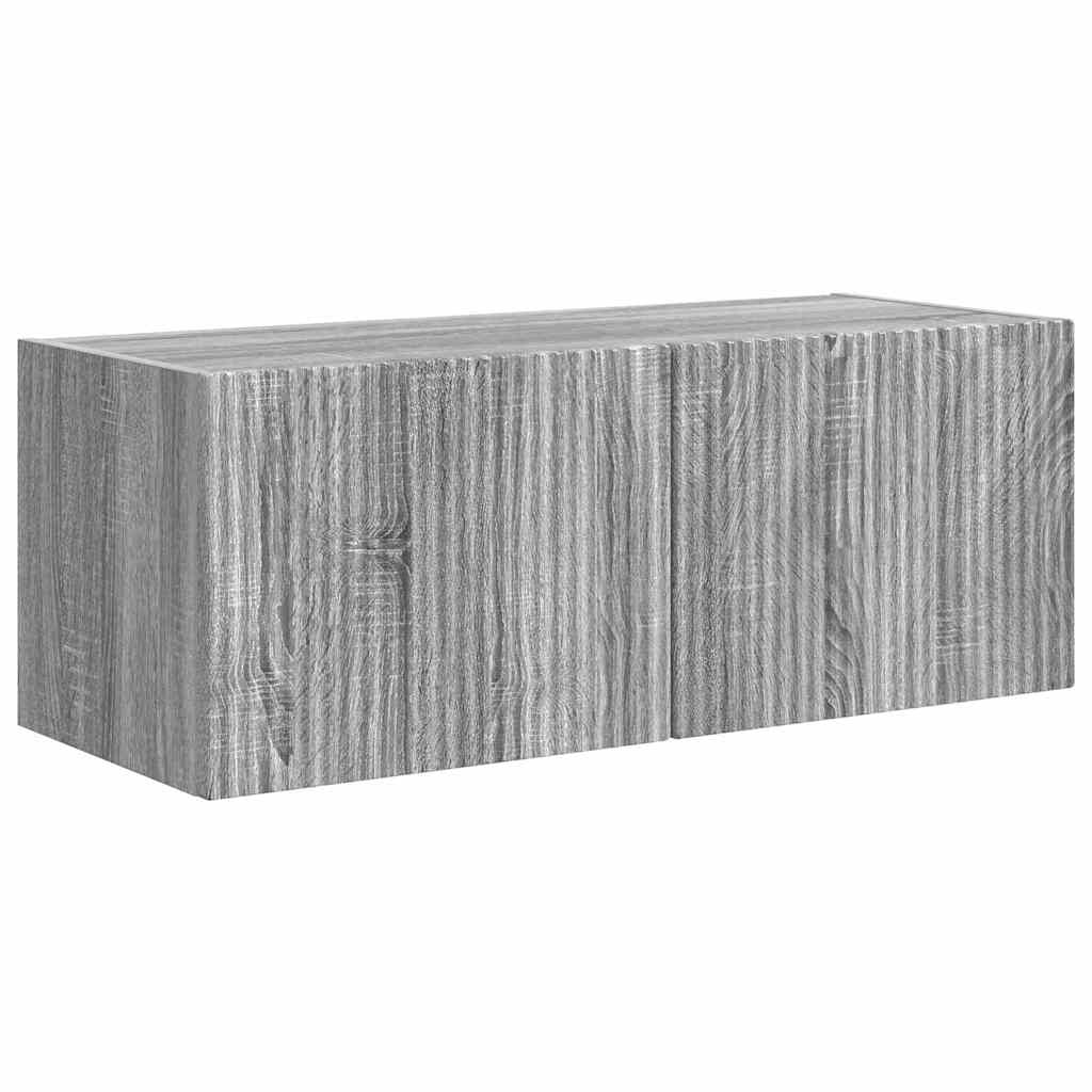 TV Wall Cabinet Grey Sonoma 78.5 x 31 x 29.5 cm Engineered Wood
