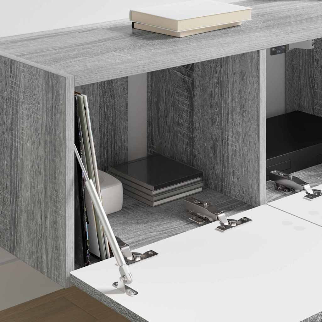 TV Wall Cabinet 2 pcs Grey Sonoma 78.5 x 31 x 29.5 cm