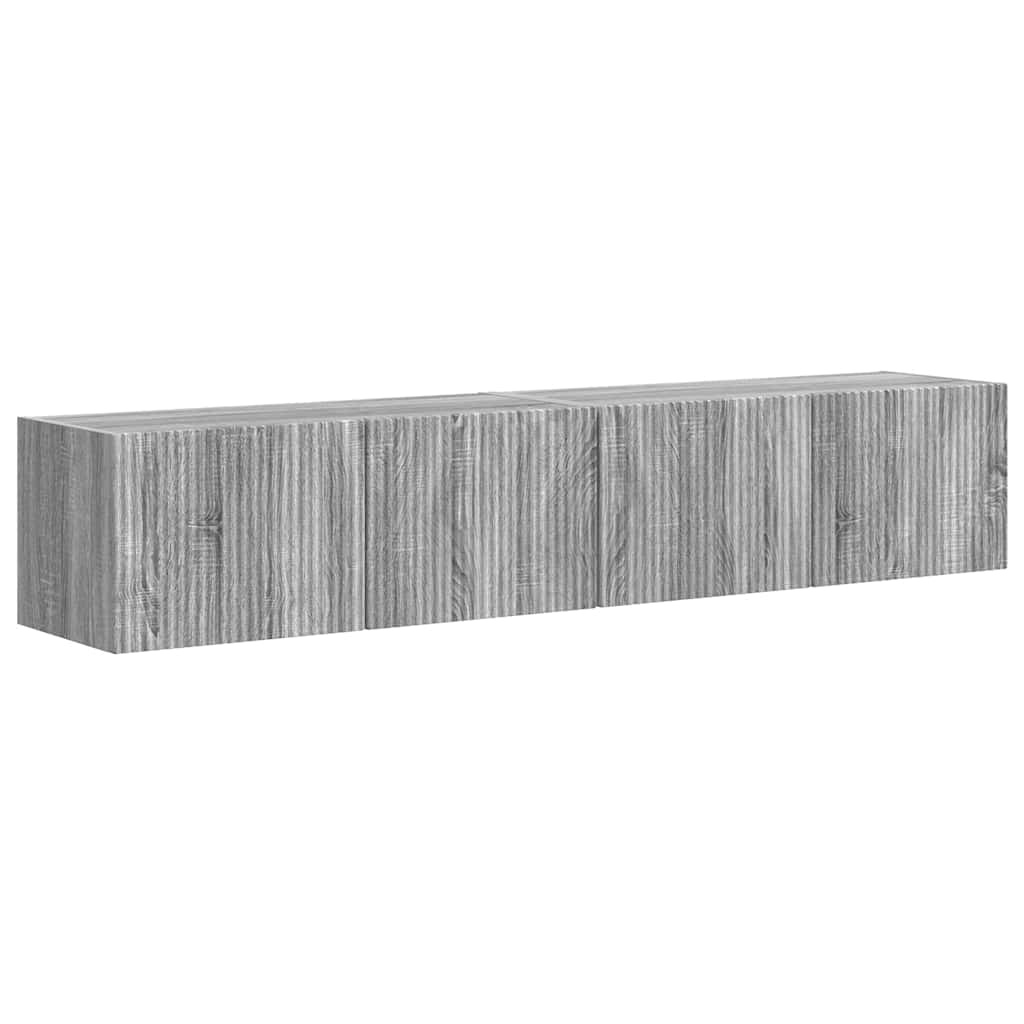 TV Wall Cabinet 2 pcs Grey Sonoma 78.5 x 31 x 29.5 cm
