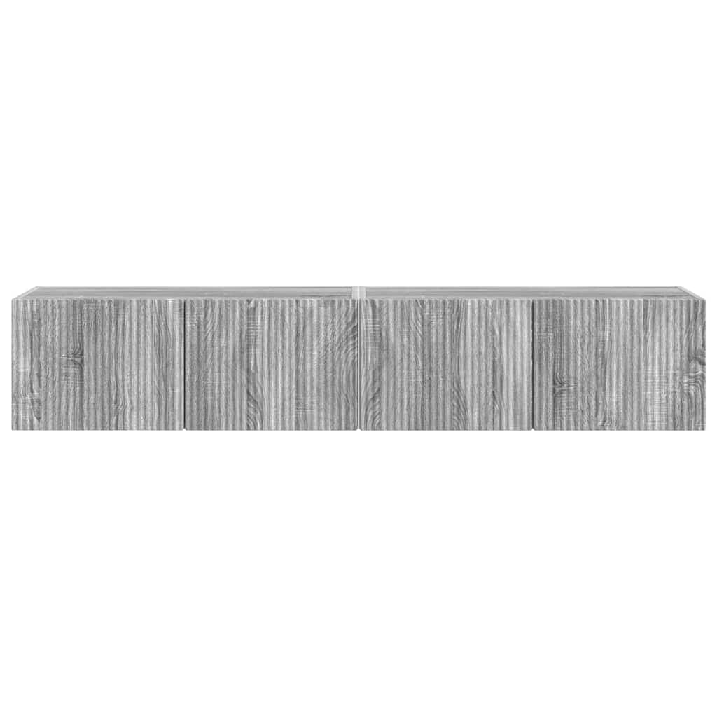 TV Wall Cabinet 2 pcs Grey Sonoma 78.5 x 31 x 29.5 cm