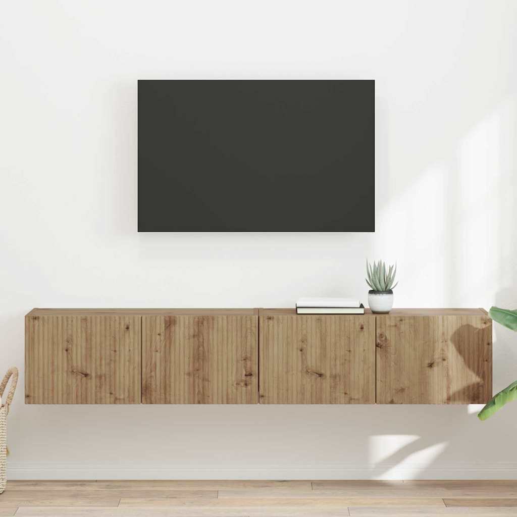 TV Wall Cabinet 2 pcs Artisian Oak 78.5 x 31 x 29.5 cm