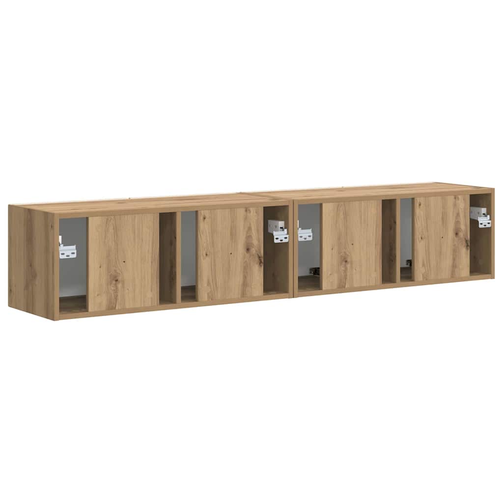 TV Wall Cabinet 2 pcs Artisian Oak 78.5 x 31 x 29.5 cm