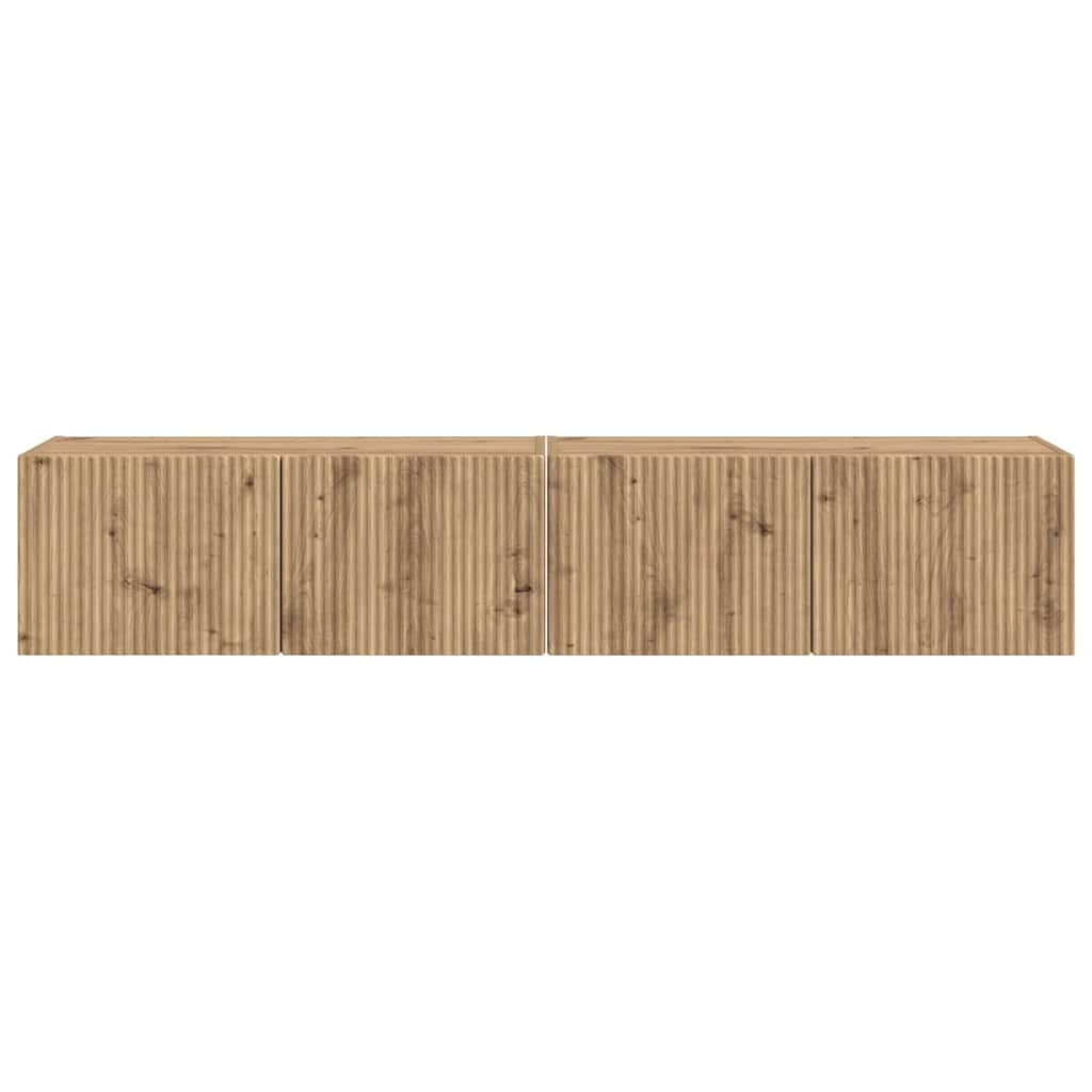 TV Wall Cabinet 2 pcs Artisian Oak 78.5 x 31 x 29.5 cm