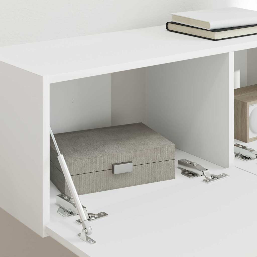 TV Wall Cabinet 98 x 31 x 29.5 cm White Engineered Wood