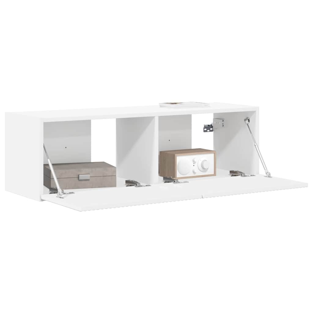 TV Wall Cabinet 98 x 31 x 29.5 cm White Engineered Wood
