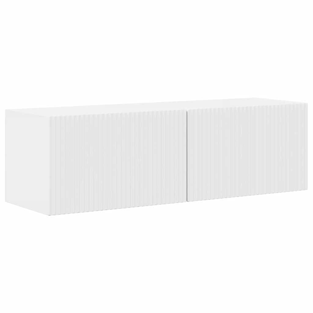 TV Wall Cabinet Gloss White 98 x 31 x 29.5 cm Engineered Wood