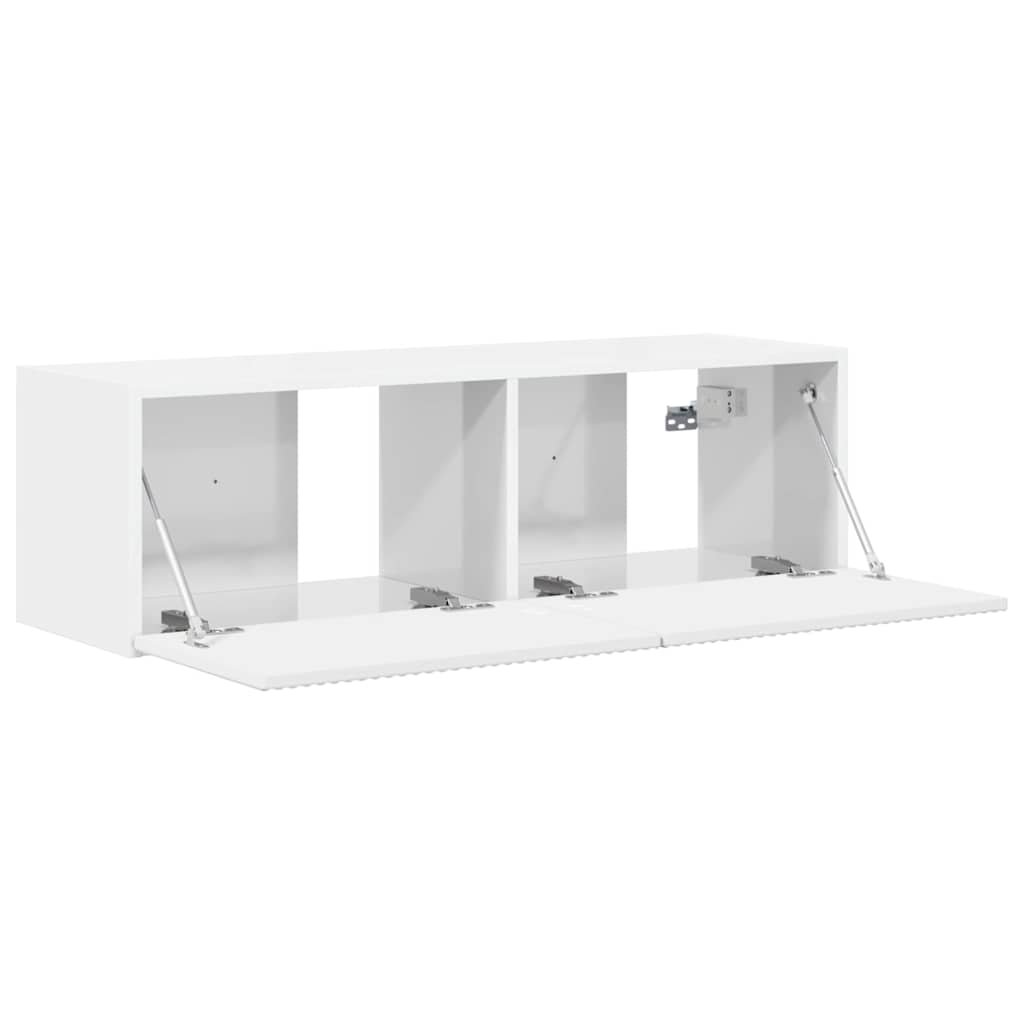 TV Wall Cabinet Gloss White 98 x 31 x 29.5 cm Engineered Wood