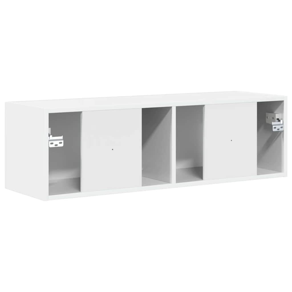 TV Wall Cabinet Gloss White 98 x 31 x 29.5 cm Engineered Wood