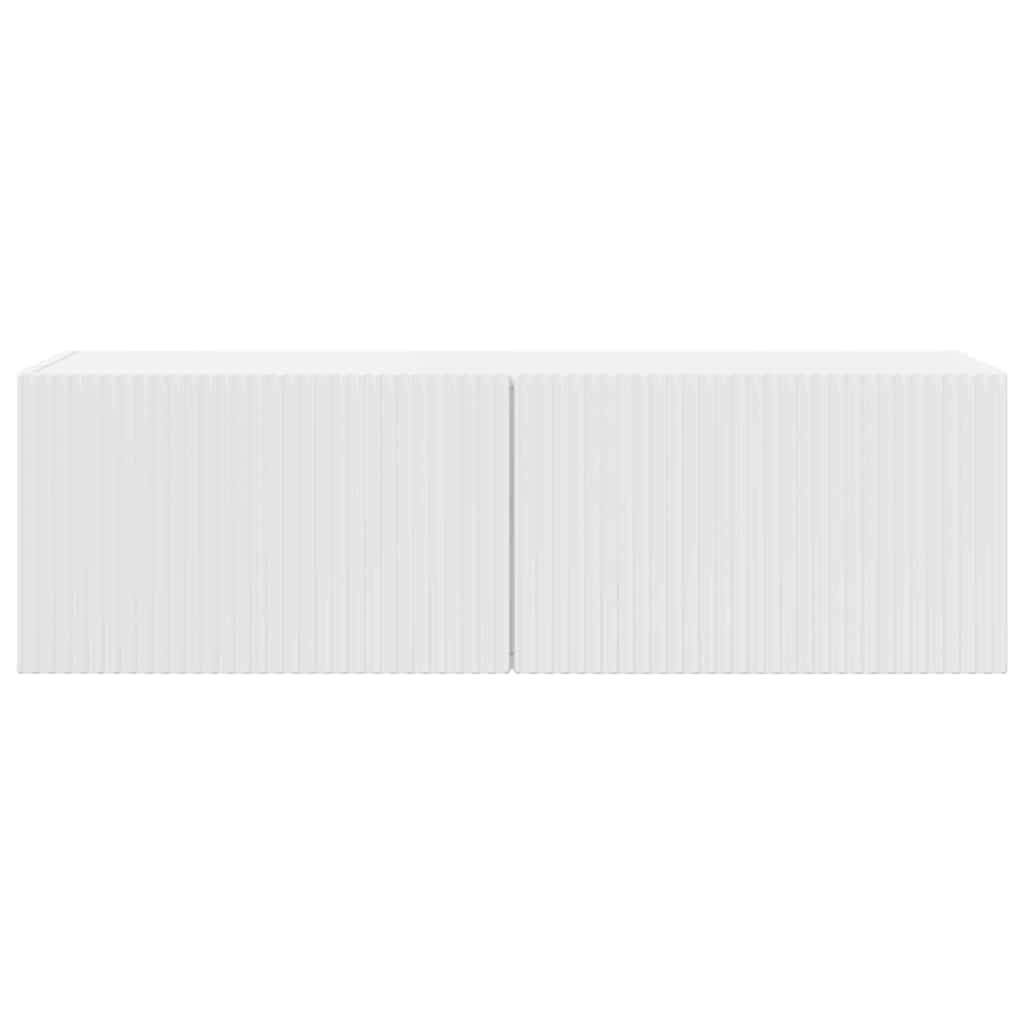 TV Wall Cabinet Gloss White 98 x 31 x 29.5 cm Engineered Wood