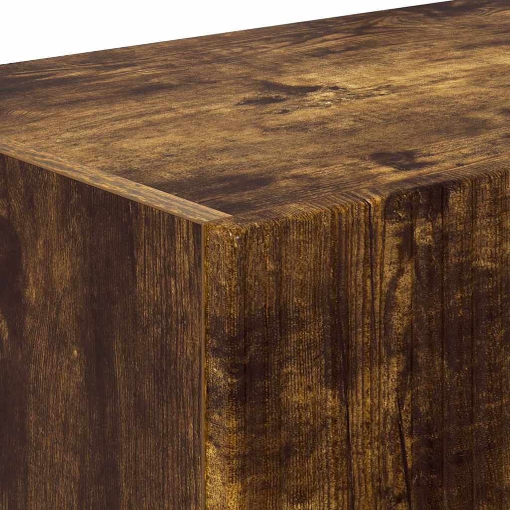TV Wall Cabinet Smoked Oak 98 x 31 x 29.5 cm Engineered Wood
