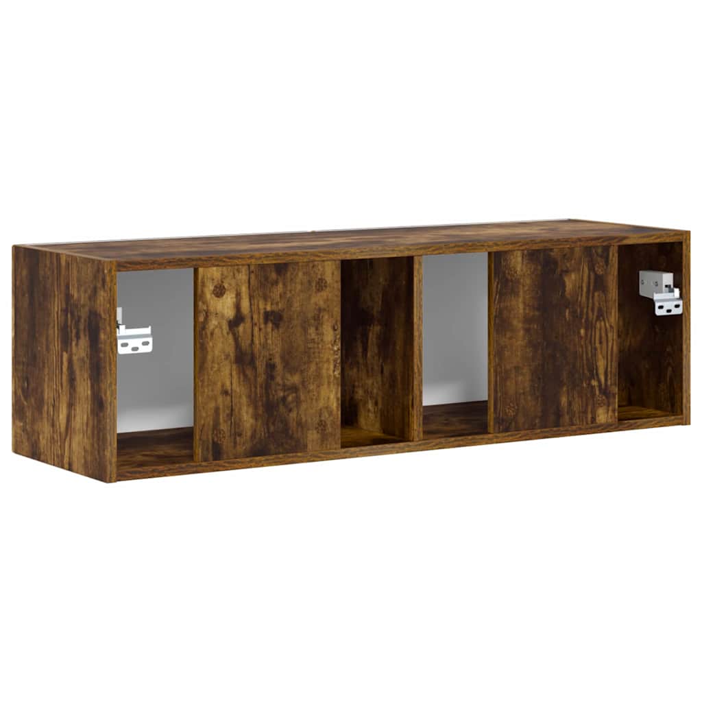 TV Wall Cabinet Smoked Oak 98 x 31 x 29.5 cm Engineered Wood