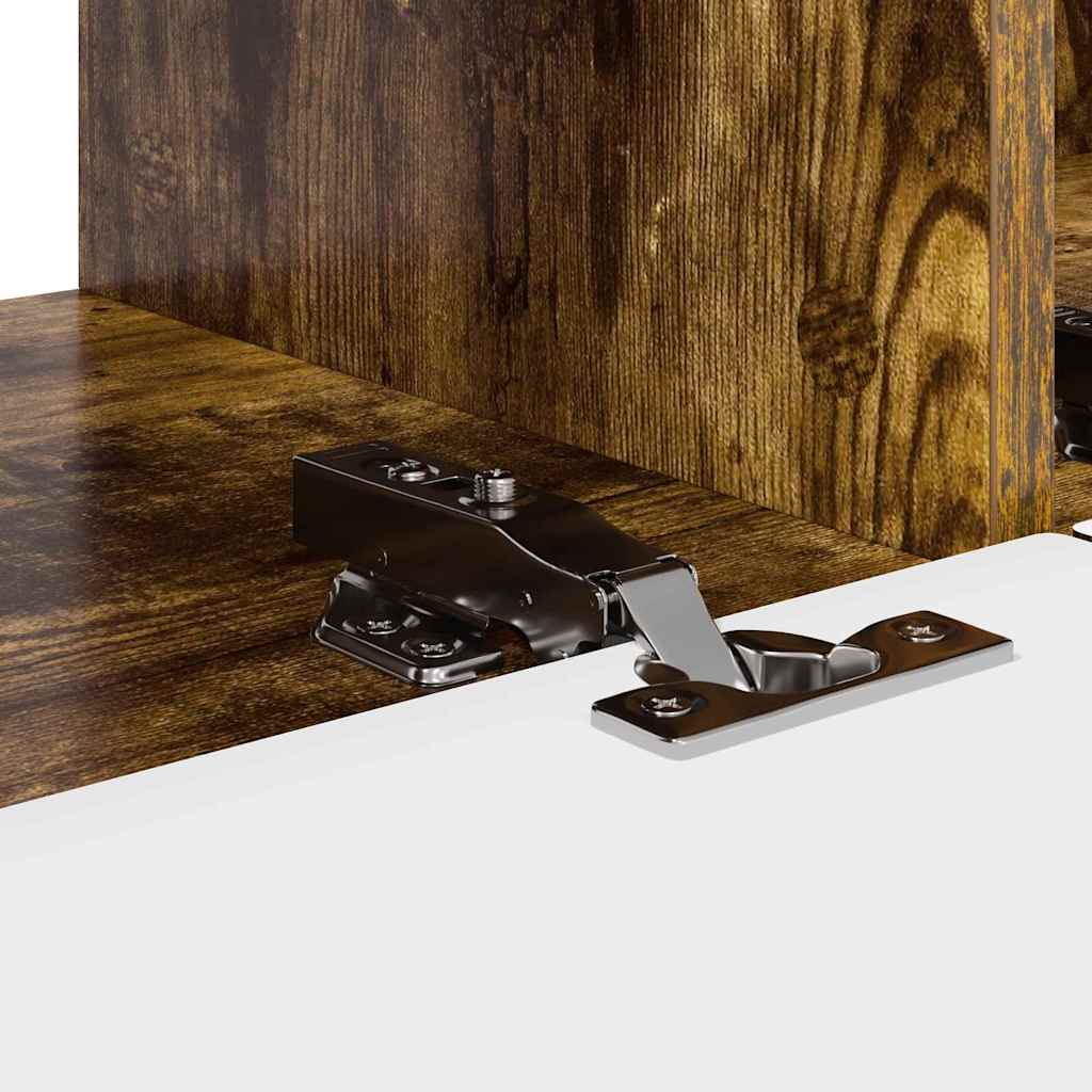 TV Wall Cabinet Wall-mounted 2 pcs Smoked Oak 98 x 31 x 29.5 cm