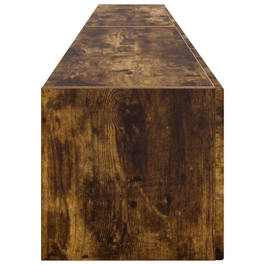 TV Wall Cabinet 2 pcs Smoked Oak Engineered Wood