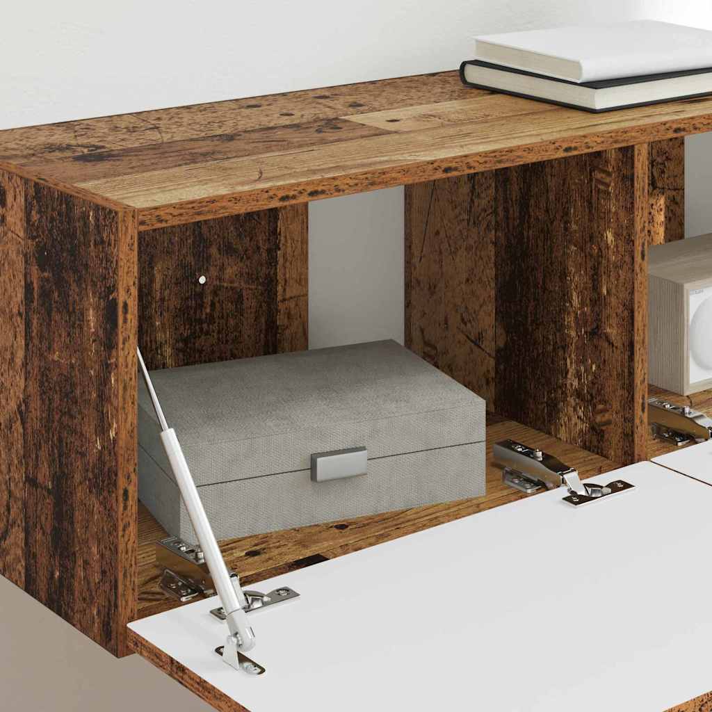 TV Wall Cabinet Old Wood 98 x 31 x 29.5 cm Engineered Wood
