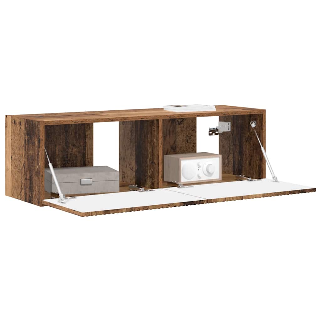 TV Wall Cabinet Old Wood 98 x 31 x 29.5 cm Engineered Wood