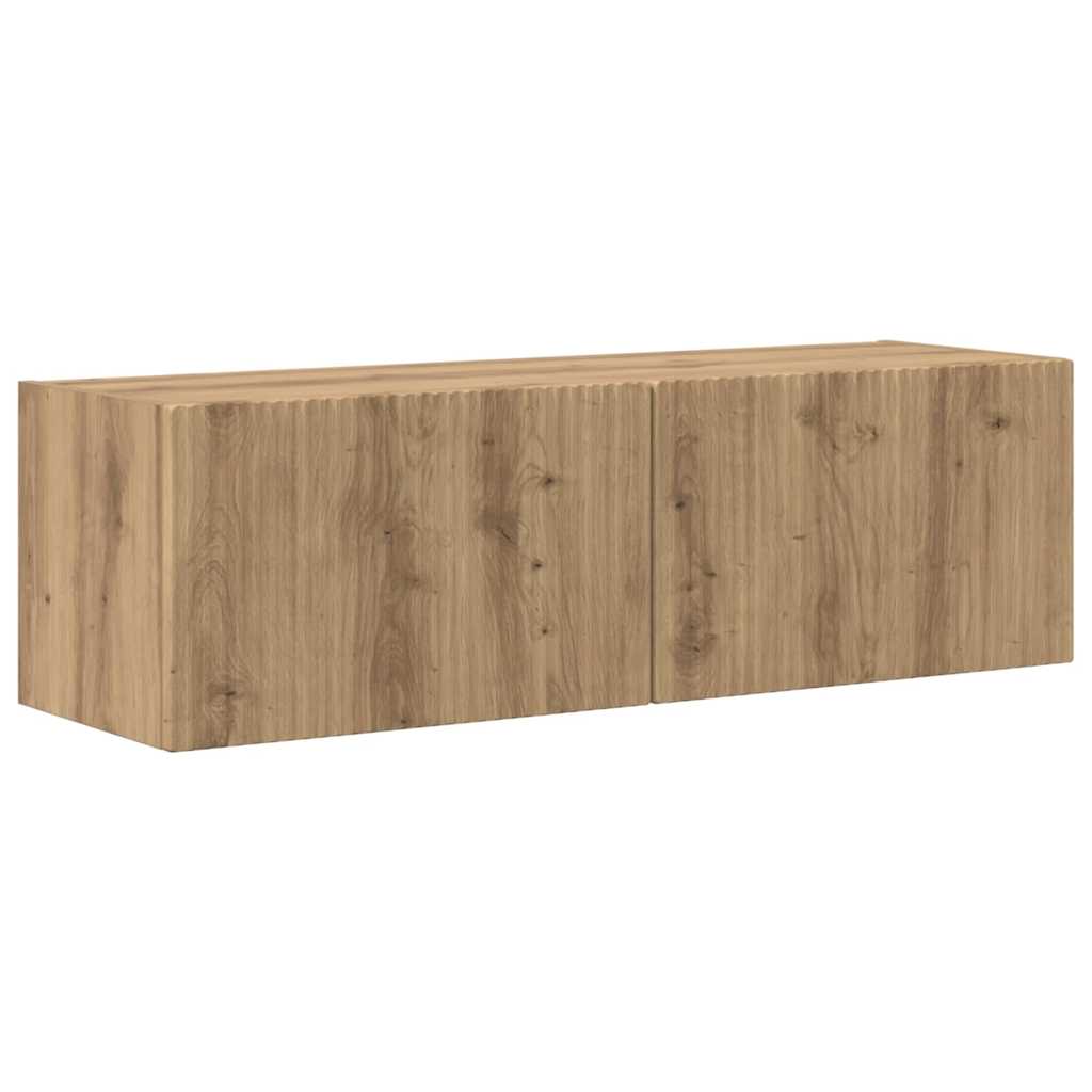 TV Wall Cabinet 2 pcs Artisian Oak Engineered Wood