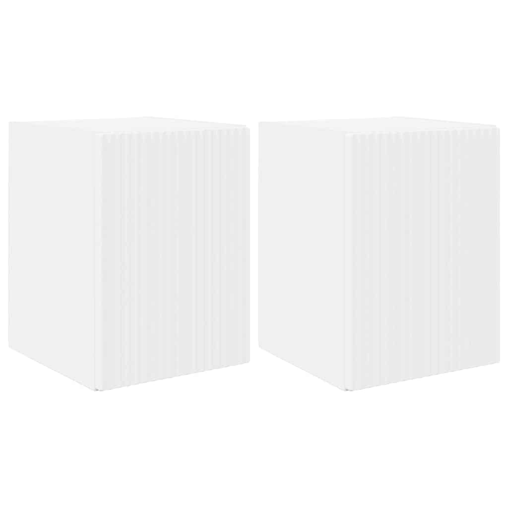 TV Wall Cabinet 2 pcs White 30 x 31 x 40 cm Engineered Wood