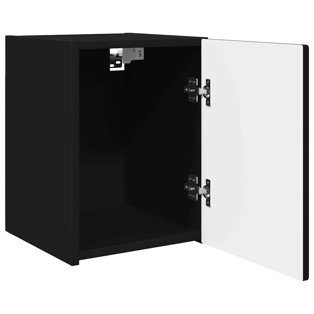 TV Wall Cabinet 2 pcs Black 30 x 31 x 40 cm Engineered Wood
