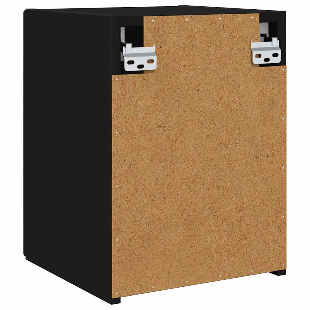 TV Wall Cabinet 2 pcs Black 30 x 31 x 40 cm Engineered Wood