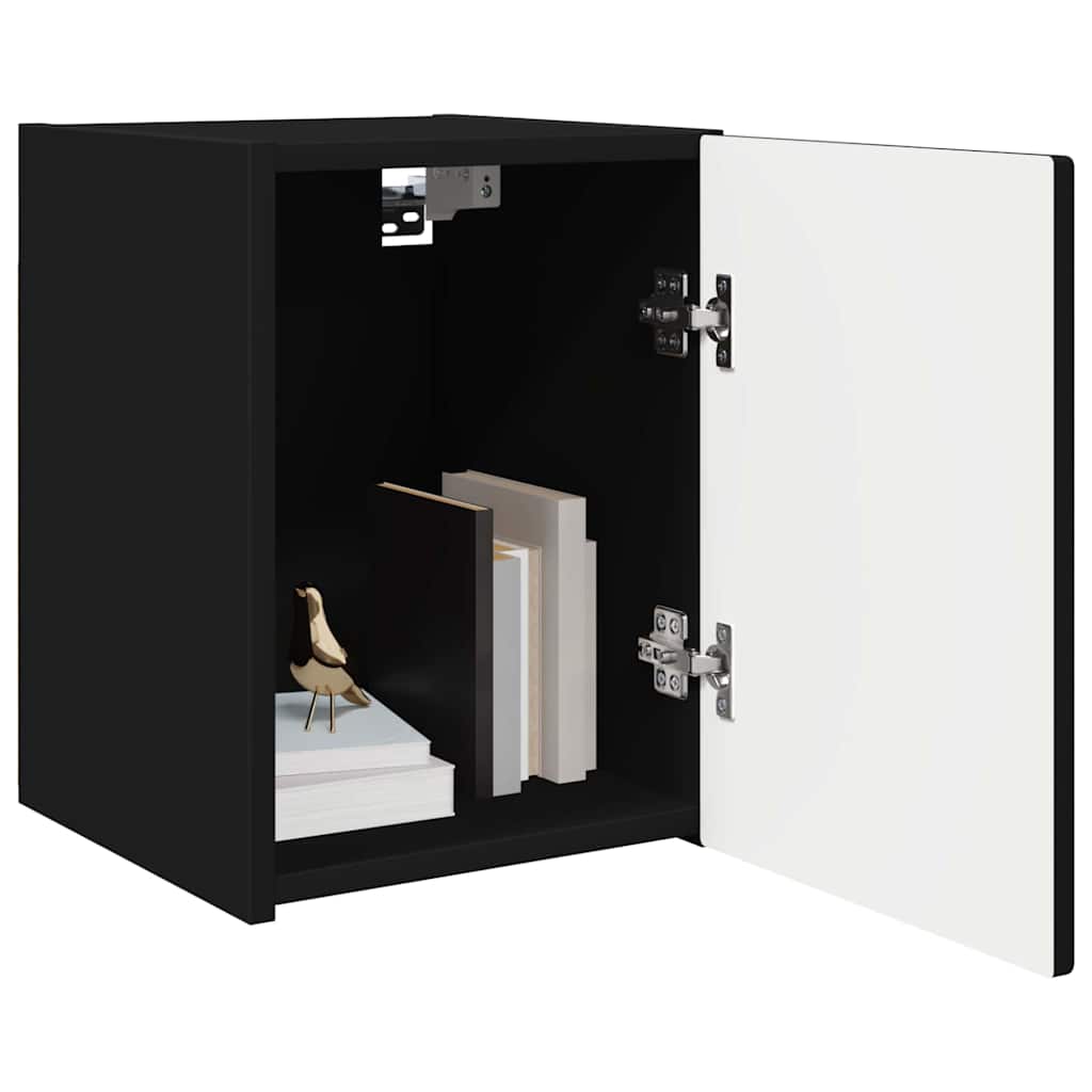 TV Wall Cabinet 2 pcs Black 30 x 31 x 40 cm Engineered Wood