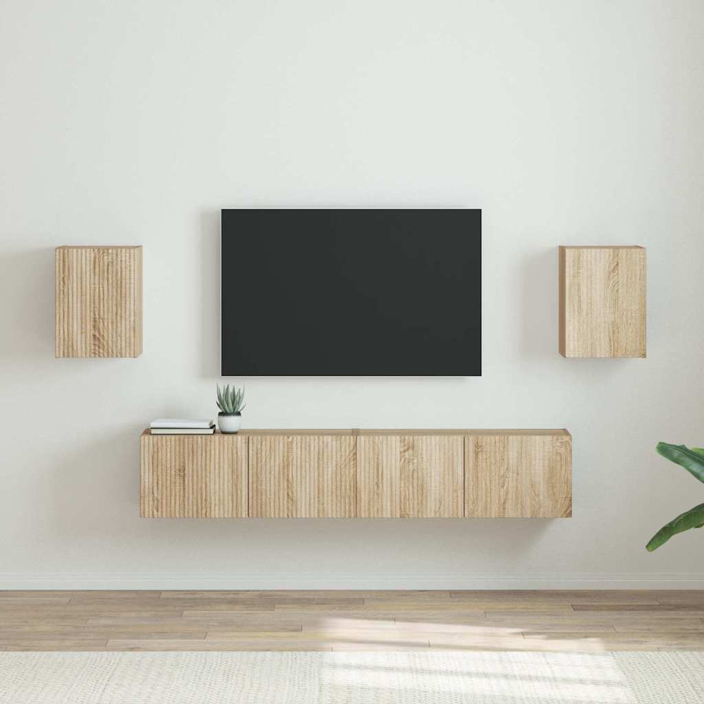 TV Wall Cabinet 2 pcs Sonoma 30 x 31 x 40 cm Engineered Wood