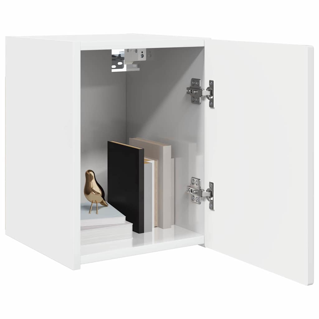 TV Wall Cabinet Gloss White 30 x 31 x 40 cm Engineered Wood