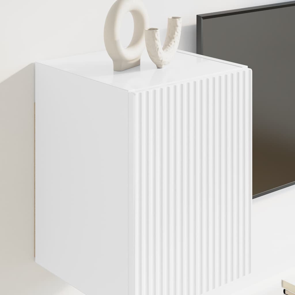 TV Wall Cabinet Wall-mounted 2 pcs Gloss White 30 x 31 x 40 cm