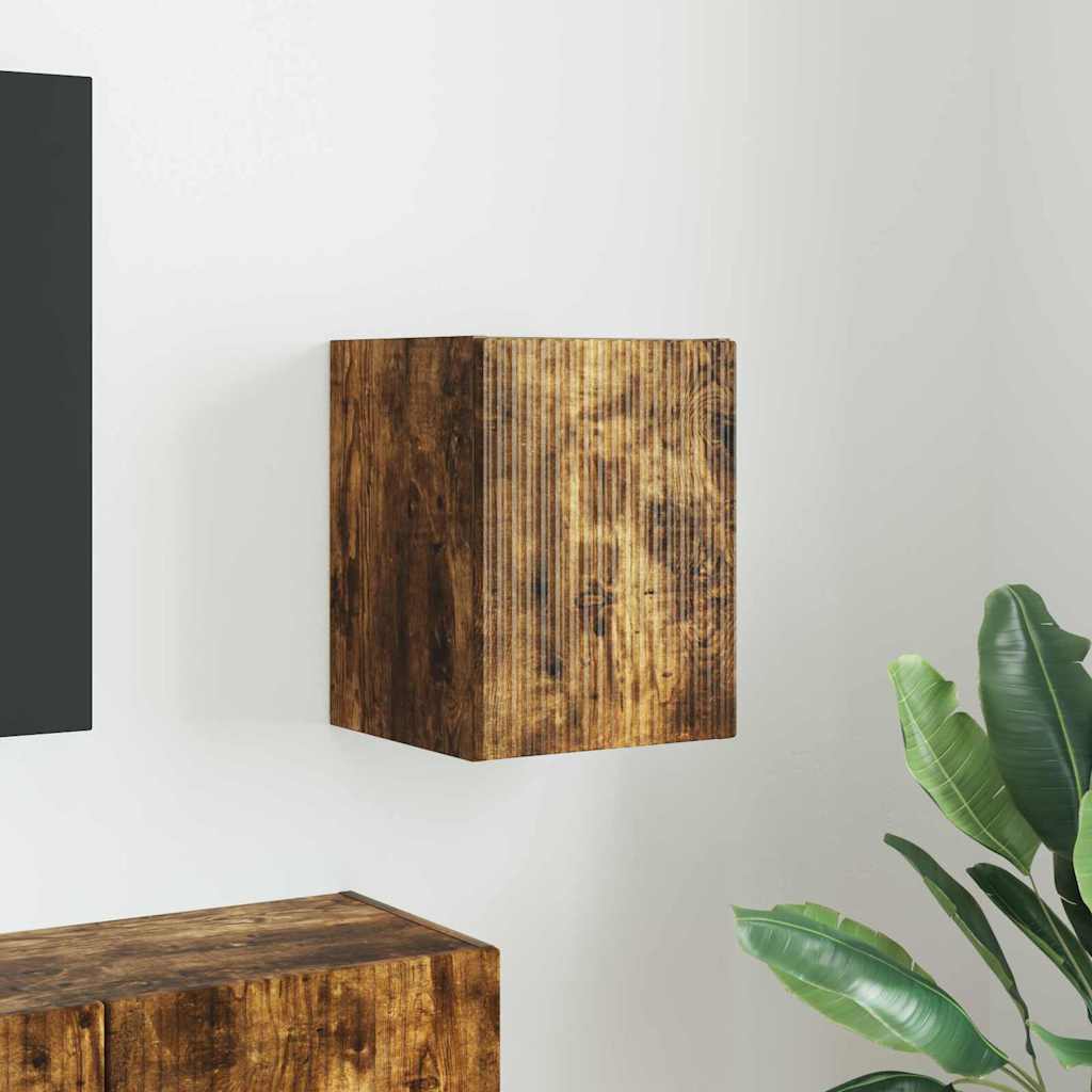 TV Wall Cabinet Smoked Oak 30 x 31 x 40 cm Engineered Wood
