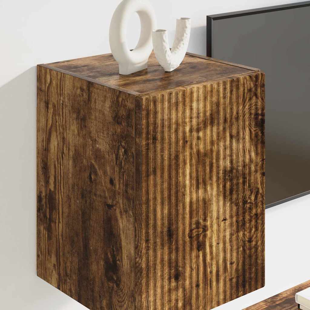 TV Wall Cabinet Wall-mounted 2 pcs Smoked Oak 30 x 31 x 40 cm