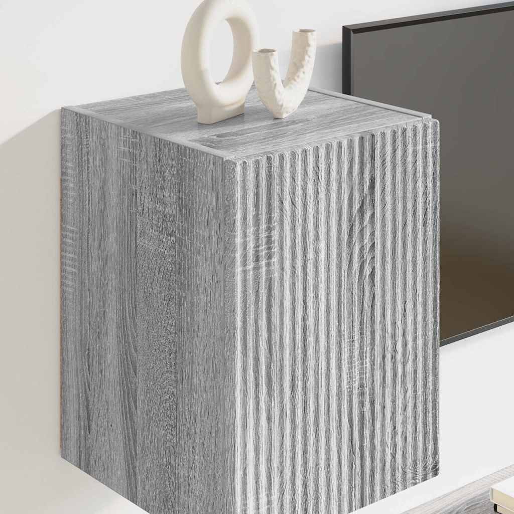 TV Wall Cabinet Grey Sonoma 30 x 31 x 40 cm Engineered Wood