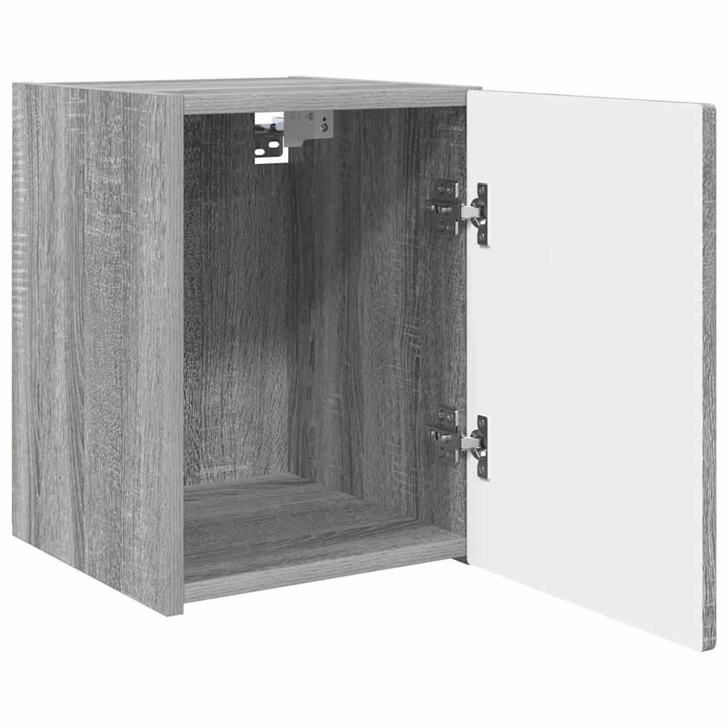 TV Wall Cabinet Wall-mounted 2 pcs Grey Sonoma 30 x 31 x 40 cm
