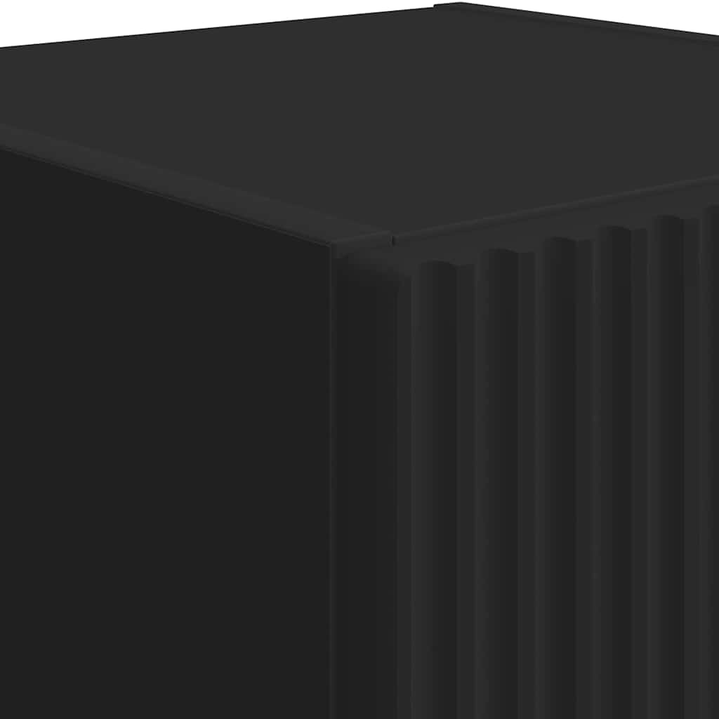 TV Wall Cabinet 2 pcs Black 30 x 31 x 60 cm Engineered Wood