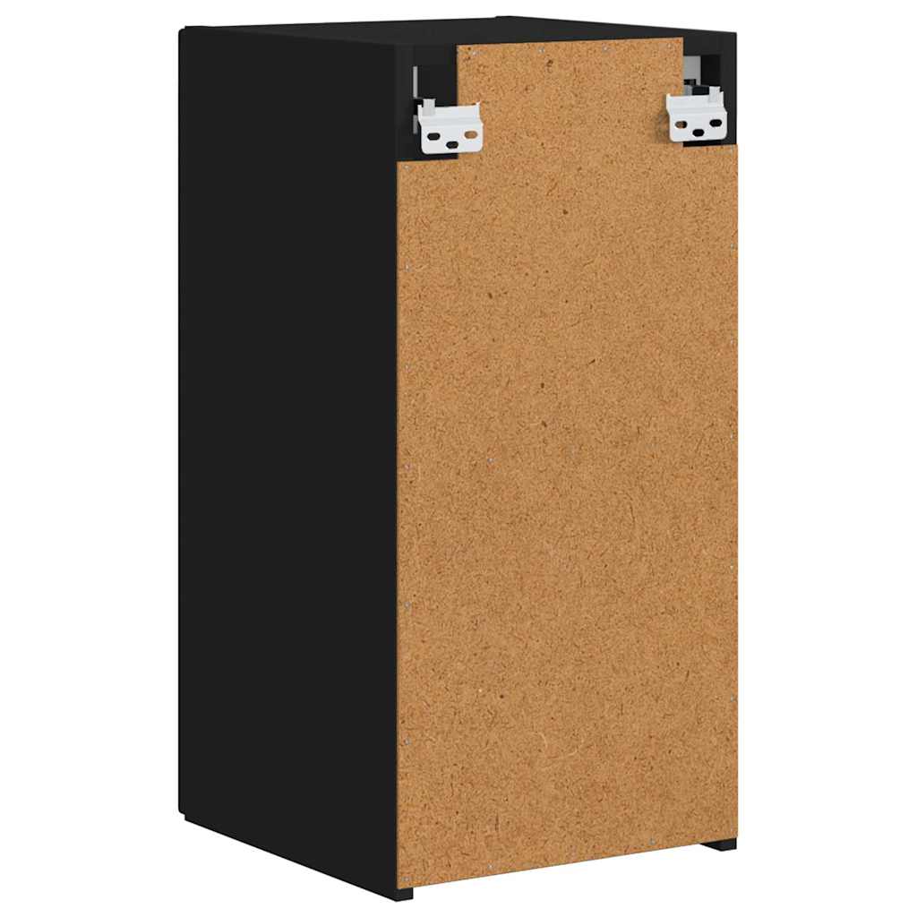 TV Wall Cabinet 2 pcs Black 30 x 31 x 60 cm Engineered Wood