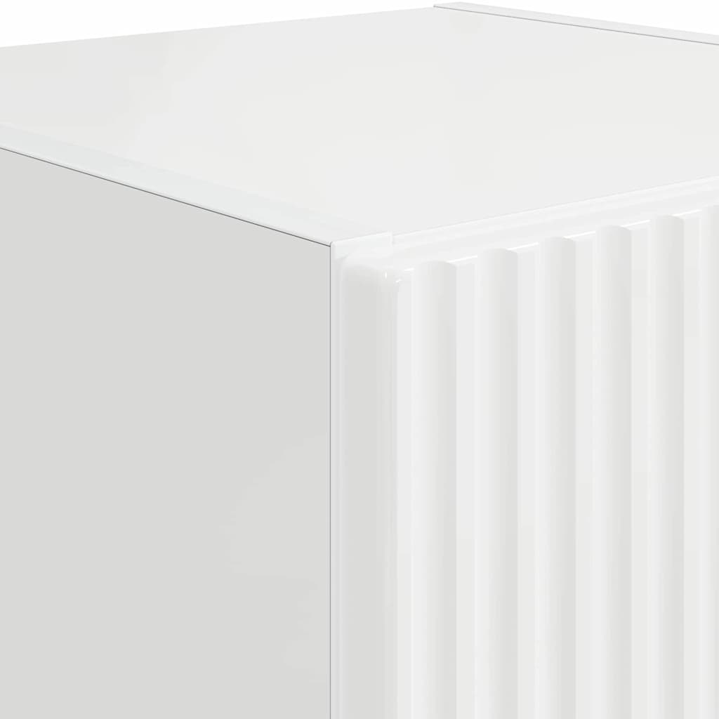 TV Wall Cabinet Wall-mounted 2 pcs Gloss White 30 x 31 x 60 cm