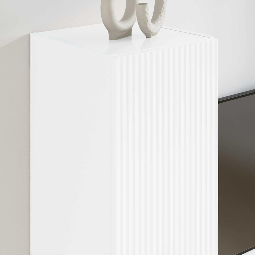 TV Wall Cabinet Wall-mounted 2 pcs Gloss White 30 x 31 x 60 cm