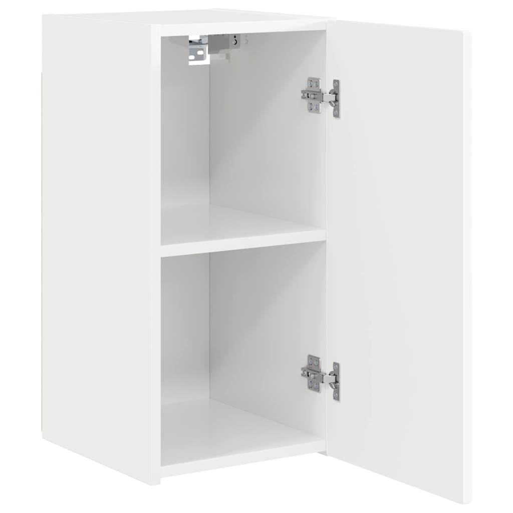 TV Wall Cabinet Wall-mounted 2 pcs Gloss White 30 x 31 x 60 cm