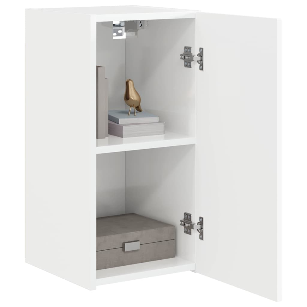 TV Wall Cabinet Wall-mounted 2 pcs Gloss White 30 x 31 x 60 cm