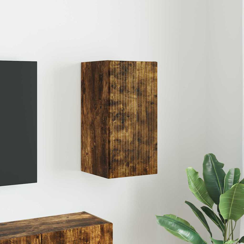 TV Wall Cabinet Smoked Oak 30 x 31 x 60 cm Engineered Wood