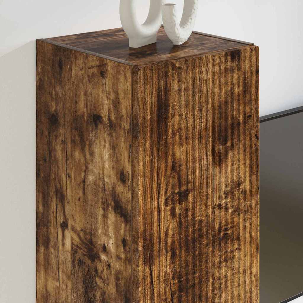 TV Wall Cabinet Wall-mounted 2 pcs Smoked Oak 30 x 31 x 60 cm