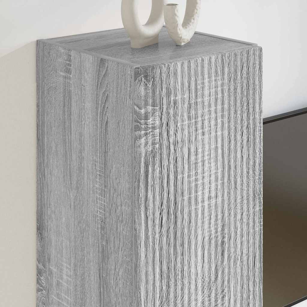 TV Wall Cabinet Grey Sonoma 30 x 31 x 60 cm Engineered Wood