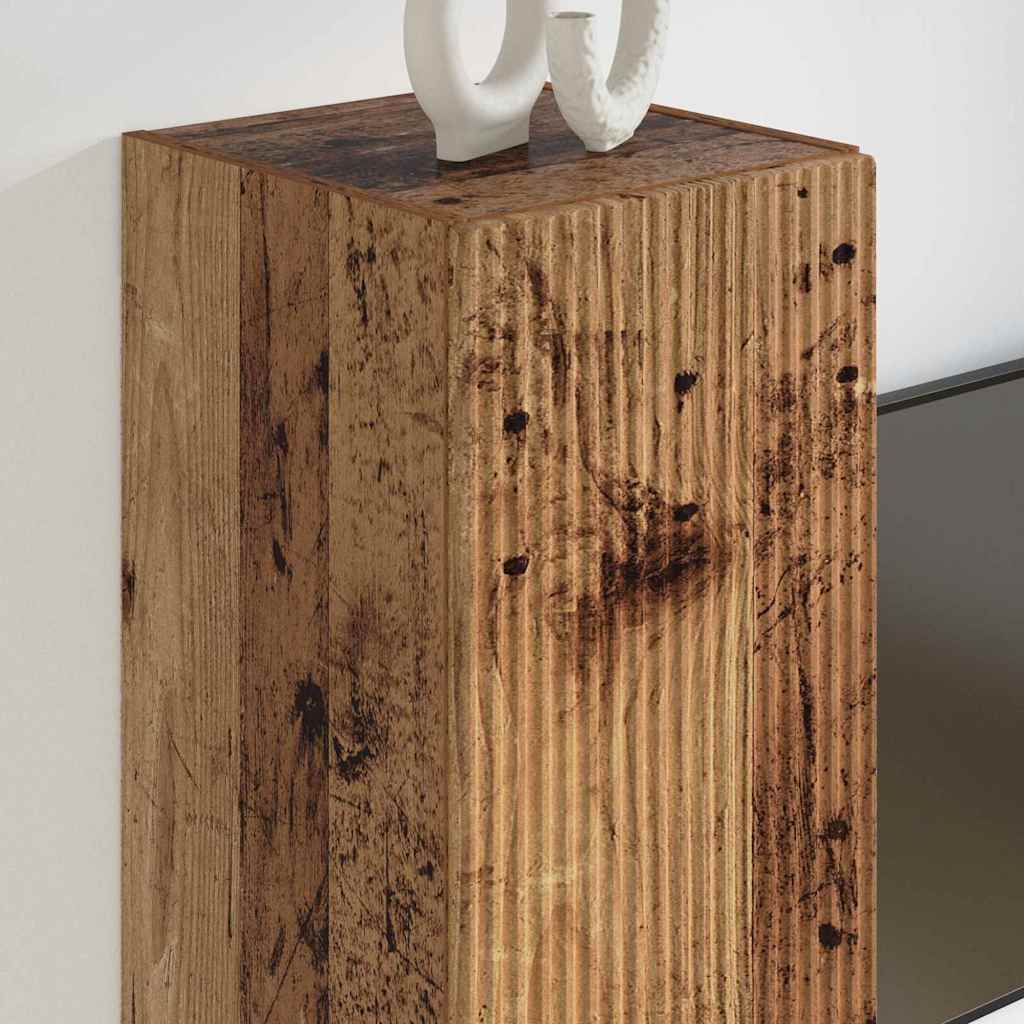 TV Wall Cabinet 2 pcs Old Wood 30 x 31 x 60 cm Engineered Wood