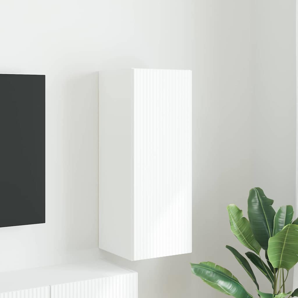 TV Wall Cabinet White 30 x 31 x 80 cm Engineered Wood