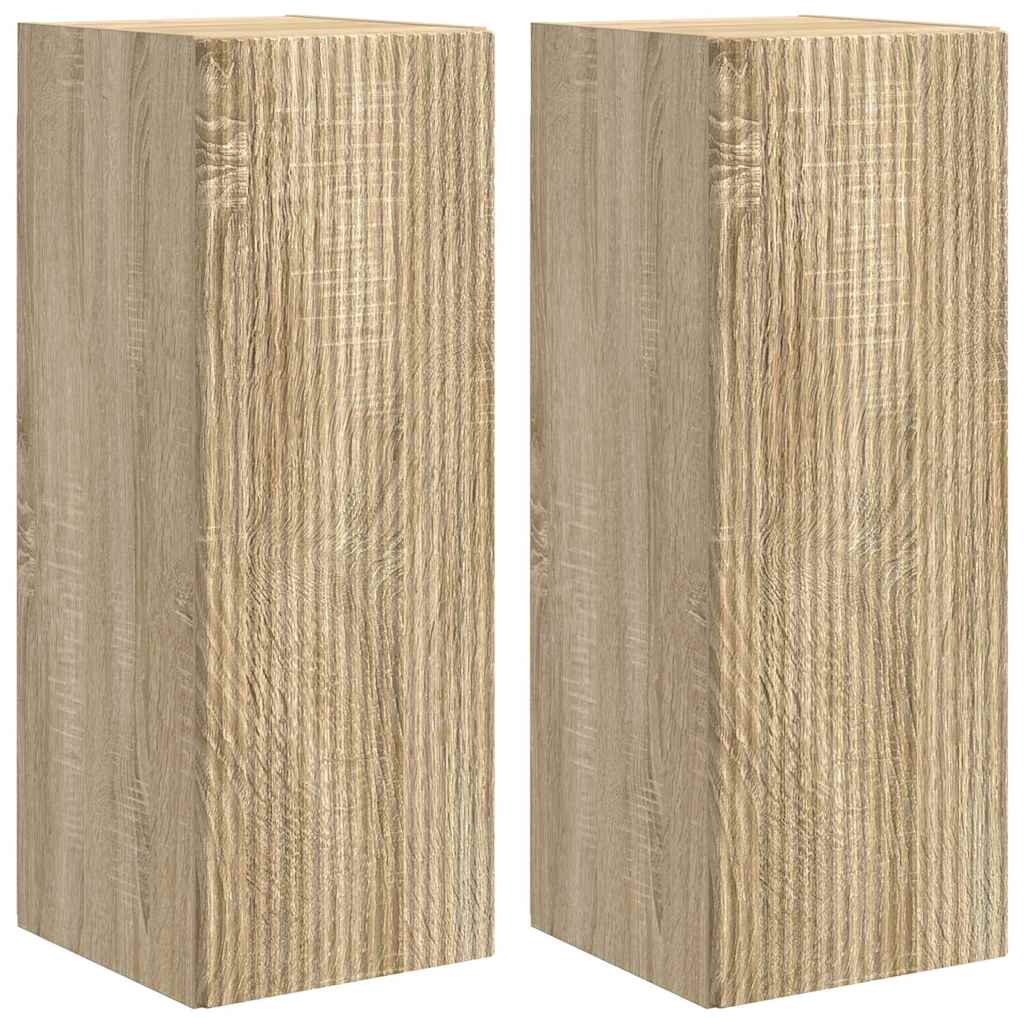 TV Wall Cabinet 2 pcs Sonoma 30 x 31 x 80 cm Engineered Wood