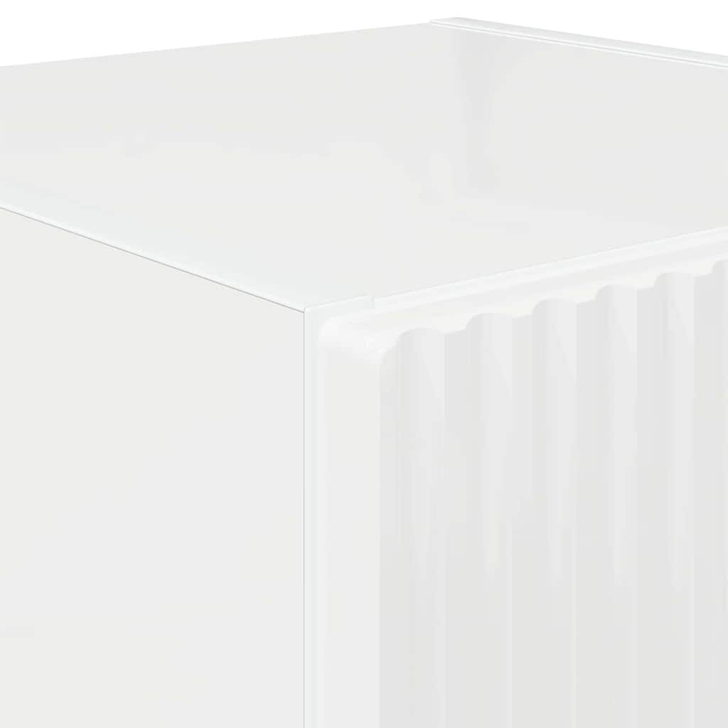 TV Wall Cabinet Gloss White 30 x 31 x 80 cm Engineered Wood