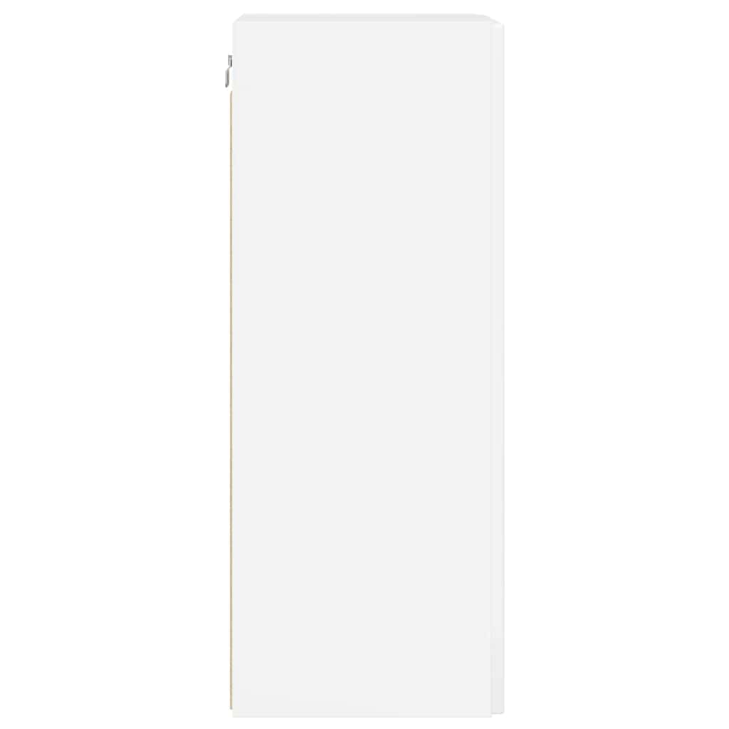 TV Wall Cabinet Gloss White 30 x 31 x 80 cm Engineered Wood