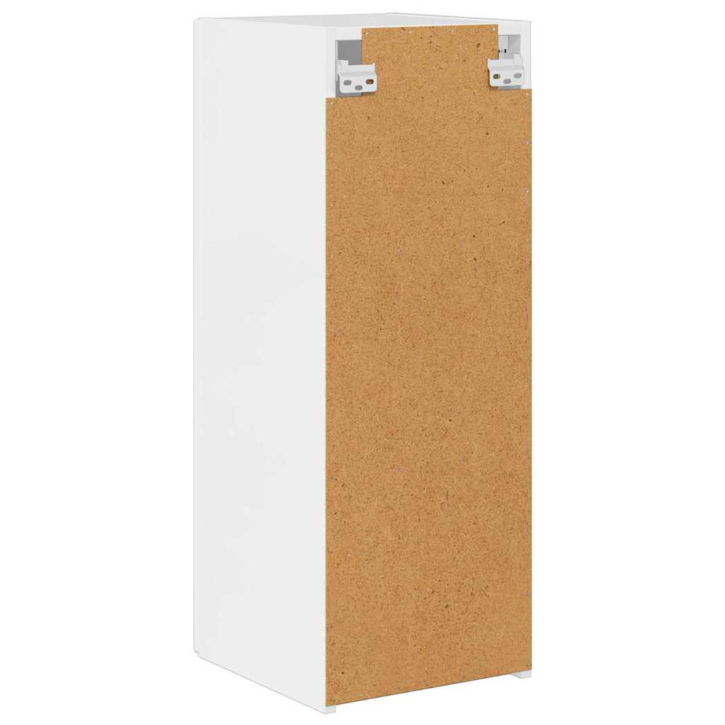 TV Wall Cabinet Wall-mounted 2 pcs Gloss White 30 x 31 x 80 cm