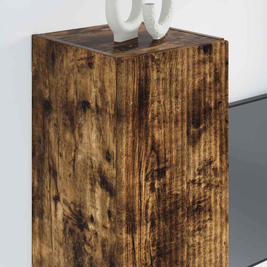 TV Wall Cabinet Smoked Oak 30 x 31 x 80 cm Engineered Wood