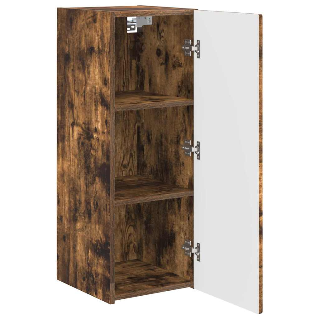 TV Wall Cabinet Smoked Oak 30 x 31 x 80 cm Engineered Wood
